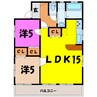 ウッディー井野　(高崎市井野町) 2LDKの間取り