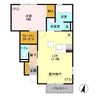 パストラル横山 1LDKの間取り