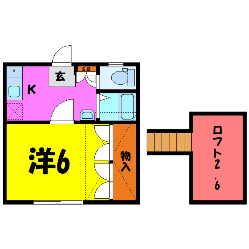 間取図 フローラル中嶋 (前橋市天川大島町)