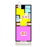 清水第2マンション（前橋市南町） 1DKの間取り