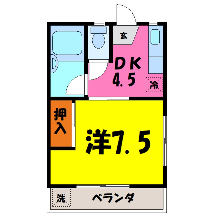 間取図 メゾン池田（前橋市住吉町）