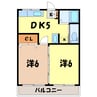 塚田ハイツ 2DKの間取り