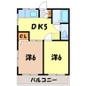 塚田ハイツ 2DKの間取り