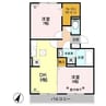 ヴィラ フォレスタ　Ａ 2LDKの間取り