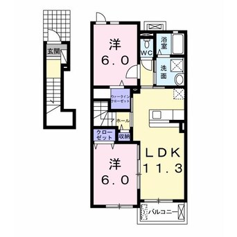 間取図 アステール　Ａ（北群馬郡吉岡町大字北下）