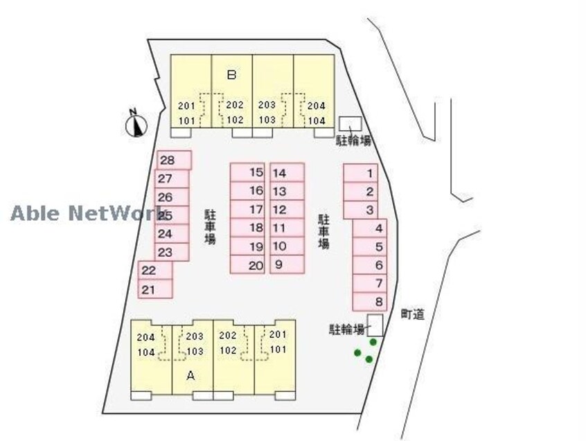  アステール　Ａ/B（北群馬郡吉岡町大字北下）