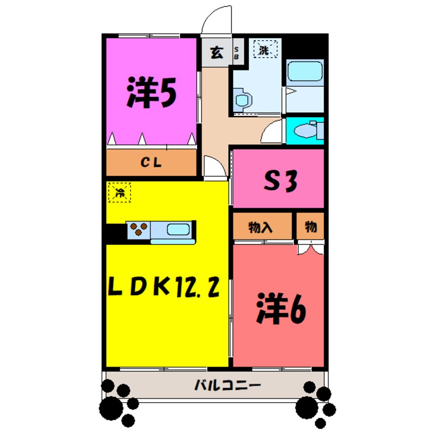 間取図 ライフォート大友　(前橋市大友町)