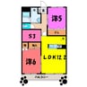 ライフォート大友　 2LDK+Sの間取り