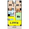 ローズガーデン前橋（前橋市国領町） 3LDKの間取り