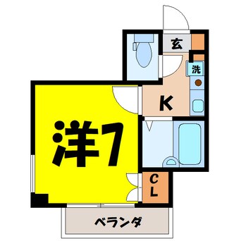 間取図 プラティークハイツ（前橋市表町）