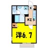 ヴァンサンク 1Kの間取り
