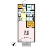 ガーデニア 1Kの間取り
