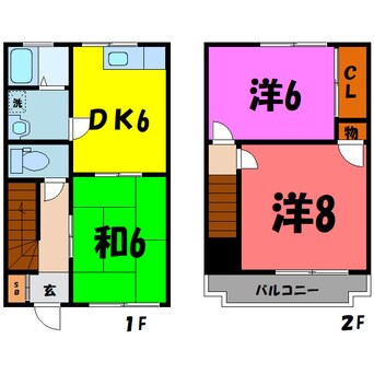 間取図 エースハイツ（前橋市荒牧町）