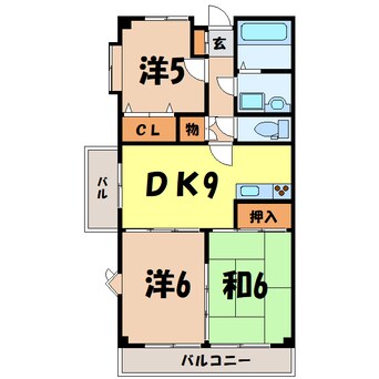 間取図 パレス国領（前橋市国領町）