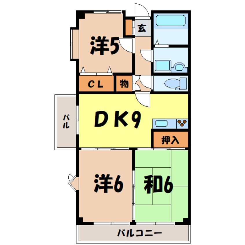 間取図 パレス国領（前橋市国領町）