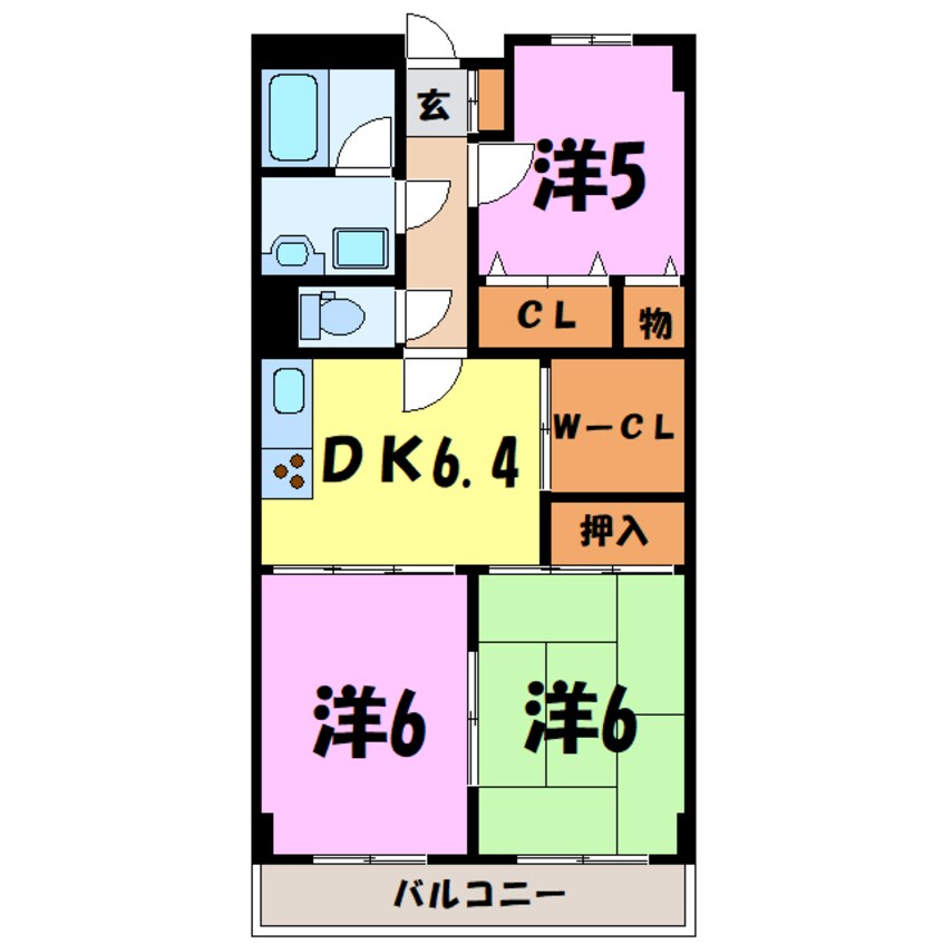 間取図 パレス国領（前橋市国領町）