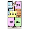 パレス国領 3DKの間取り