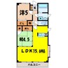 パレス国領 2LDKの間取り