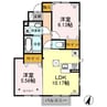 ラルーチェⅡ 2LDKの間取り