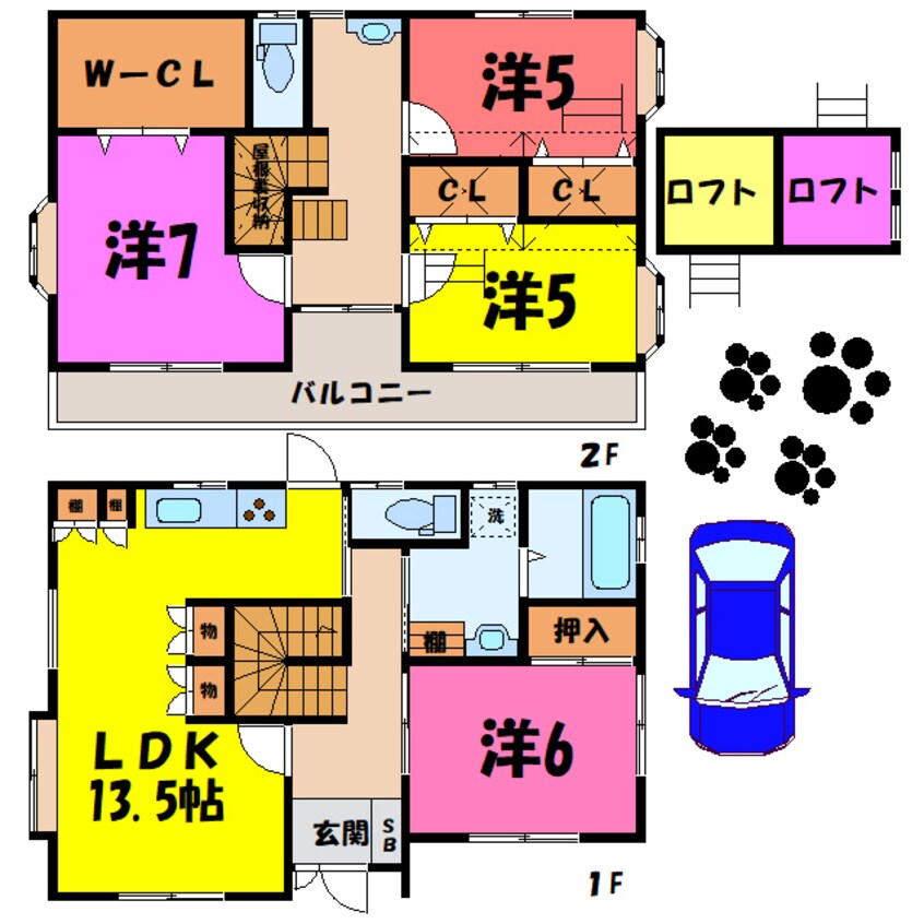 間取図 北代田町戸建（前橋市北代田町）