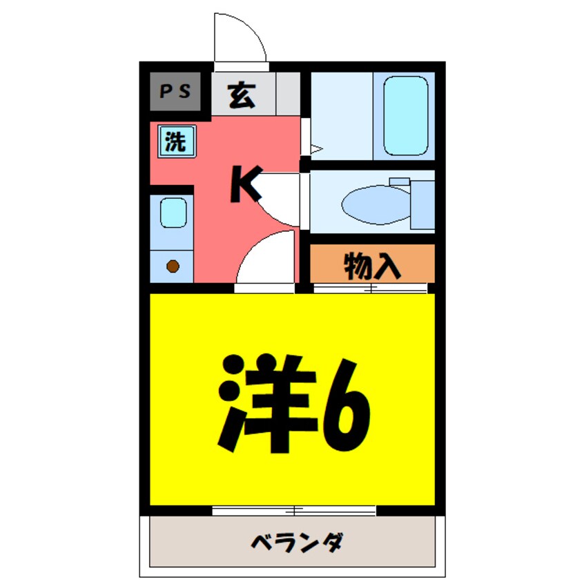 間取図 コーポ東日本Ⅱ (前橋市駒形町)