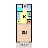 レトア中村B 1Kの間取り