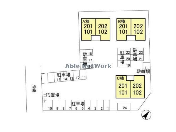  プラザハイツⅡ　A/B/C（高崎市棟高町）