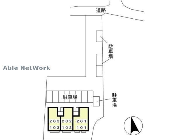 敷地の配置図 ＣｏｓｍｏｓⅡ（高崎市中泉町）