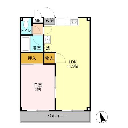 間取り図 コミューン岩嶋（藤岡市下戸塚）