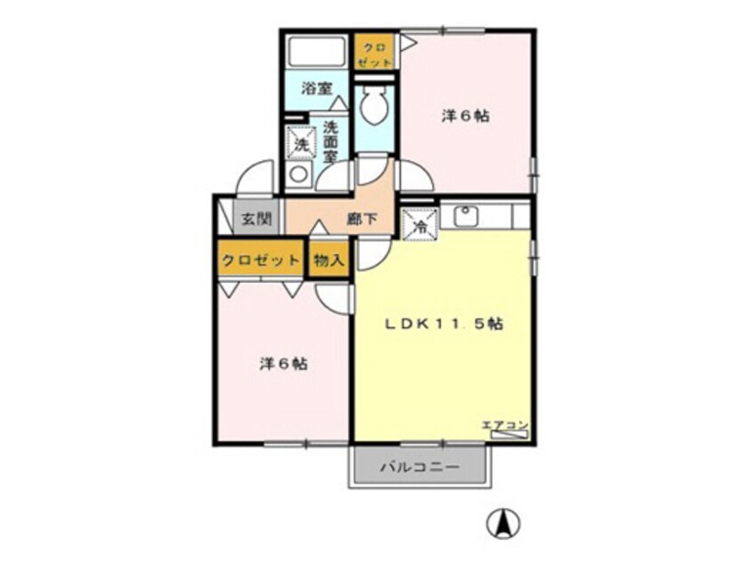 間取図 セジュールアユ (藤岡市下栗須)