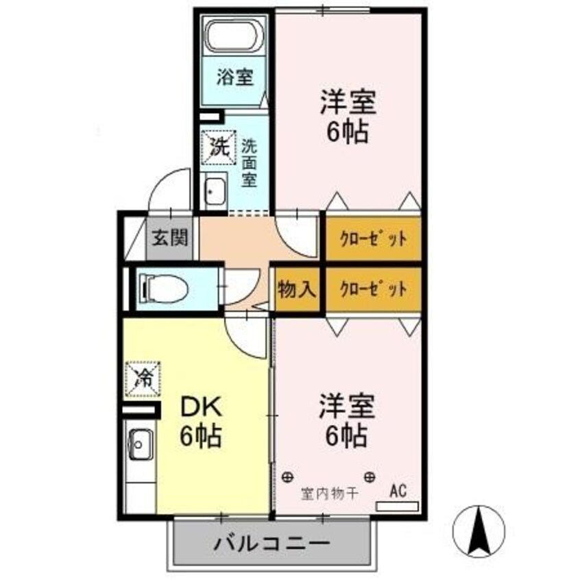 間取図 エクセランＡ/Ｂ（高崎市中泉町）