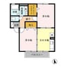 アロース 2DKの間取り