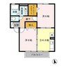 アロース 2DKの間取り