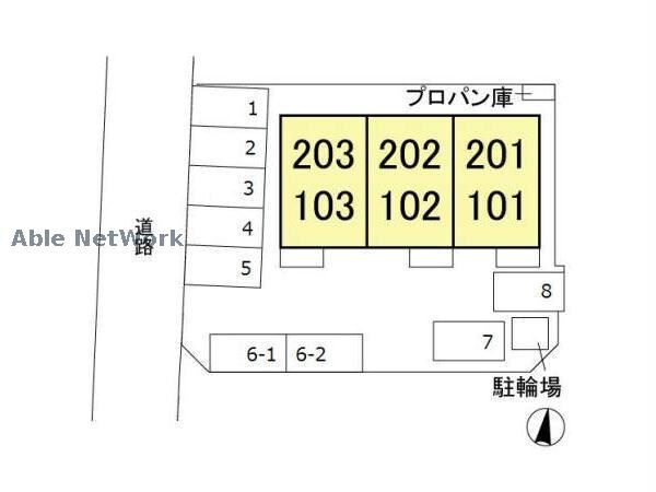 敷地の配置図 NKハウス（高崎市新保町）