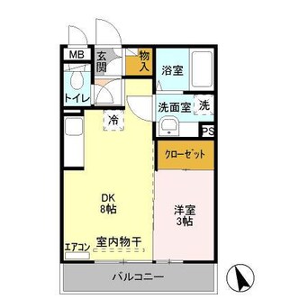 間取図 シャトル ブラン（高崎市下中居町）