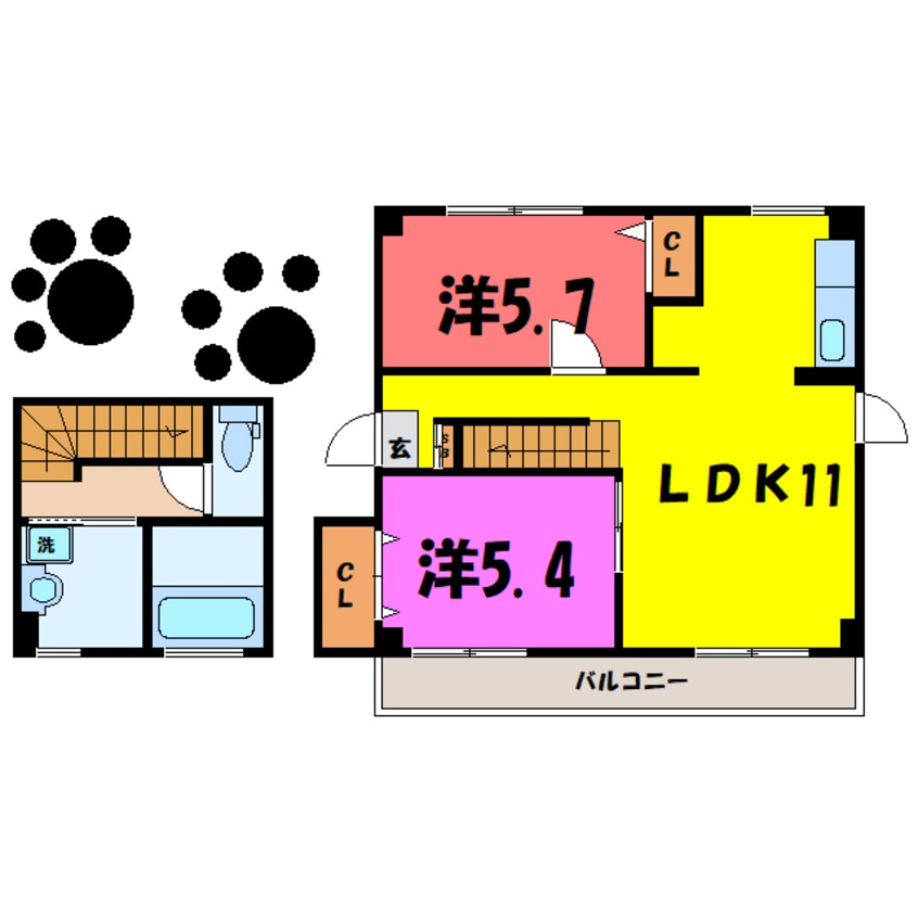 間取図 ベラカーサ・ウーノ（高崎市相生町）