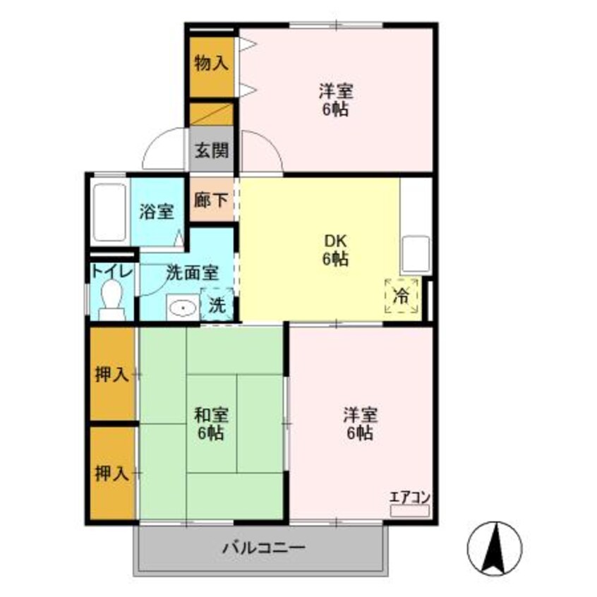 間取図 ラ・リュッシュA/B（藤岡市岡之郷）