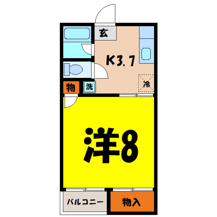 間取図 沼田ハイツ (高崎市双葉町)