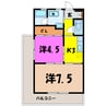 ブレーンハイム柴山 2Kの間取り