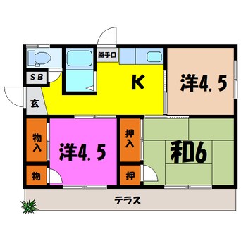 間取図 相川アパート（高崎市上小鳥町）