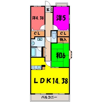 間取図 RM2 高崎（高崎市八島町）