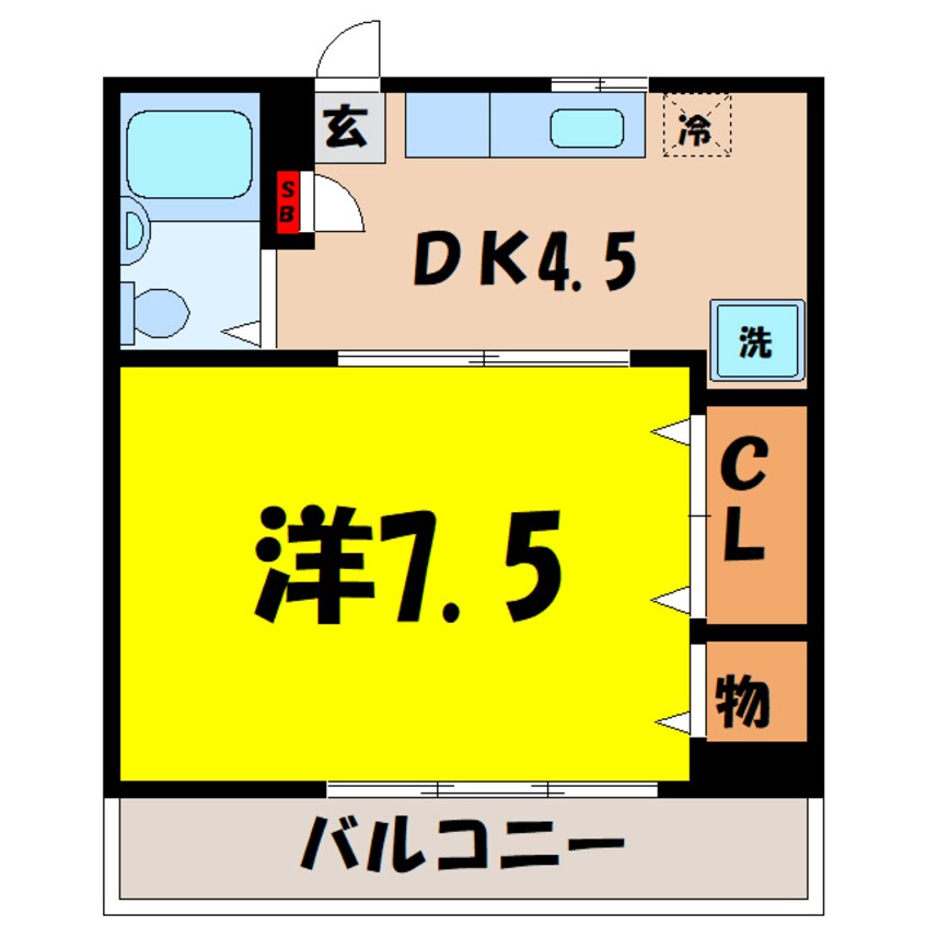 間取図 高崎マンション (高崎市鶴見町)