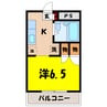 高崎マンション 1Kの間取り