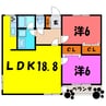 クレイン小塙 2LDKの間取り