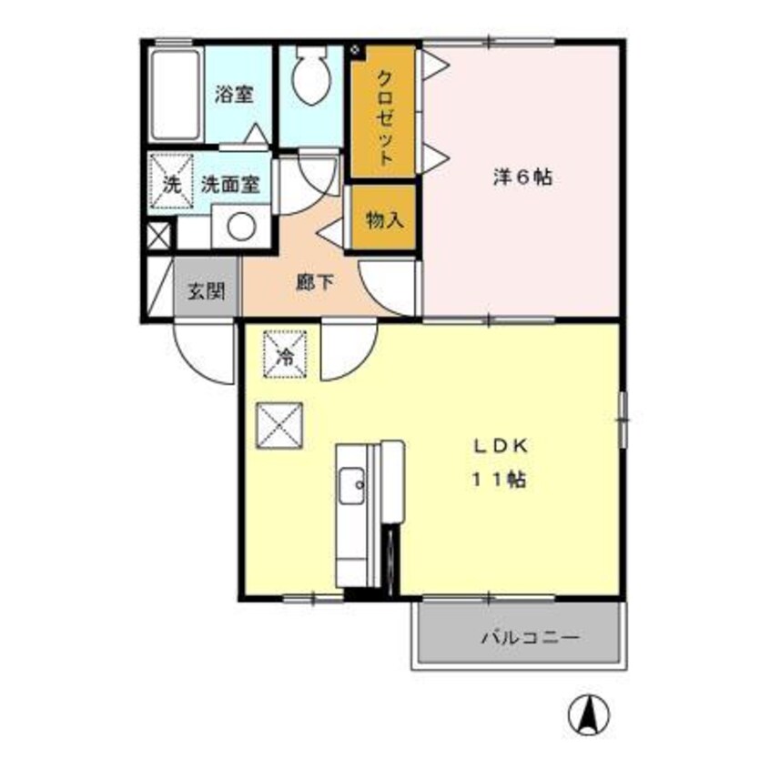 間取図 プラシード（高崎市倉賀野町）