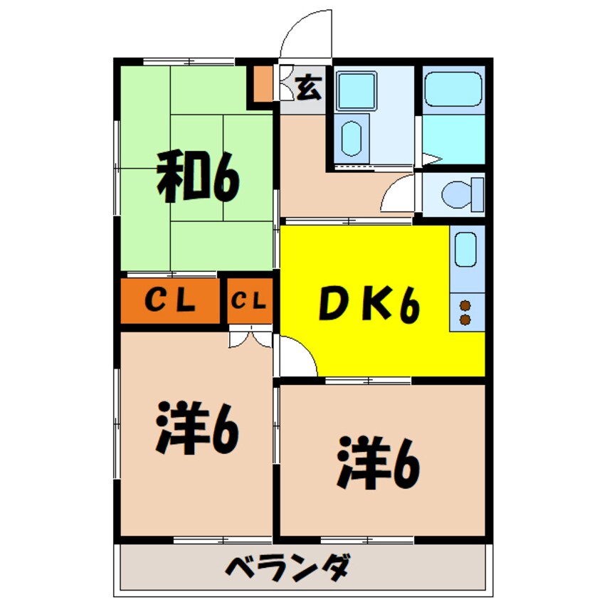 間取図 ミヤマハイツⅡ (高崎市新町)