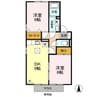 御料所ガーデン 2DKの間取り