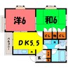 ドミール井野 2DKの間取り