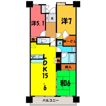 間取図 ザ・グランクーブス（高崎市宮元町）