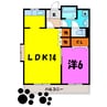 ロイヤル88 1LDKの間取り